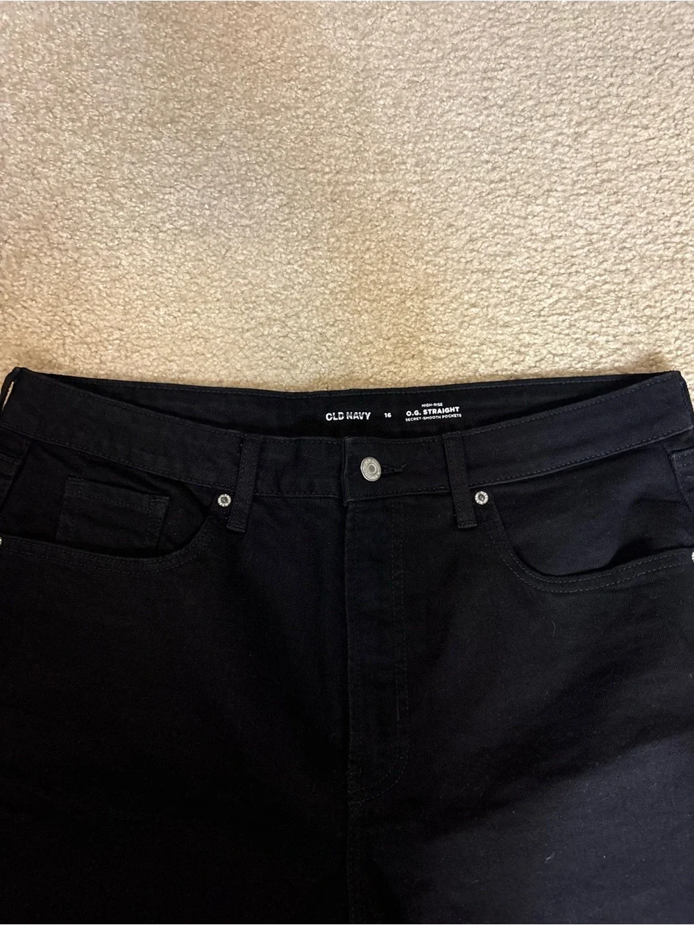 Old Navy Black Raw-Hem Denim Shorts for women